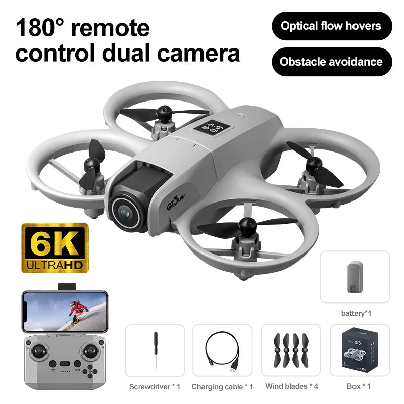 GT3 RC Drone – 8K Dual Camera, Obstacle Avoidance & GPS Quadcopter