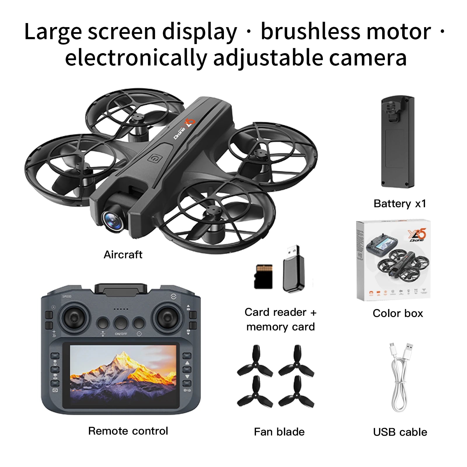 Professional Camera Drone 10km Optical Flow Hover Dual Switch 360° 4K HD Video WiFi Remote Control Aerial Photography Drone