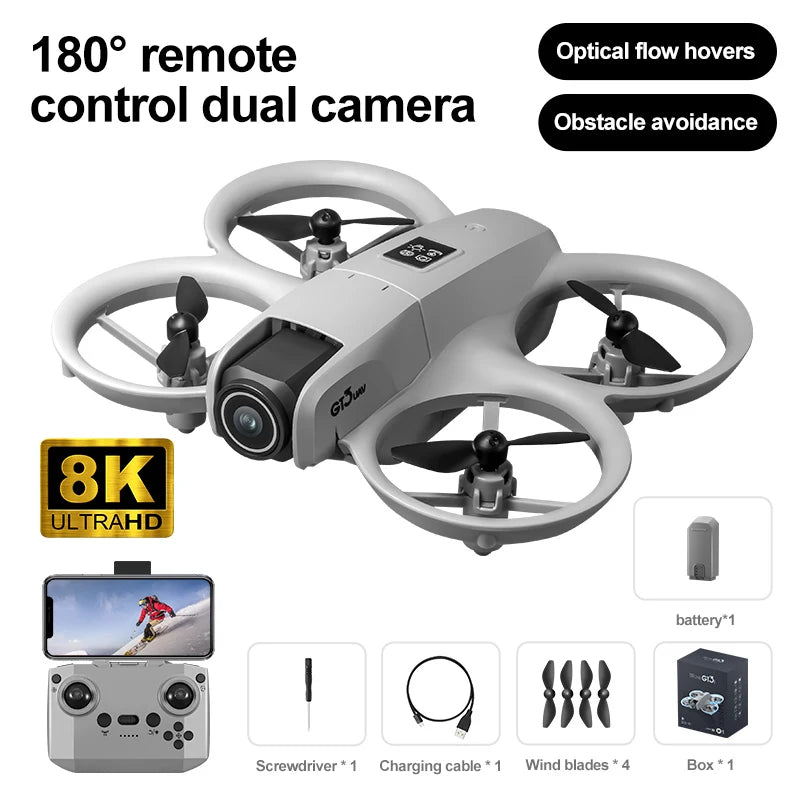GT3 RC Drone – 8K Dual Camera, Obstacle Avoidance & GPS Quadcopter