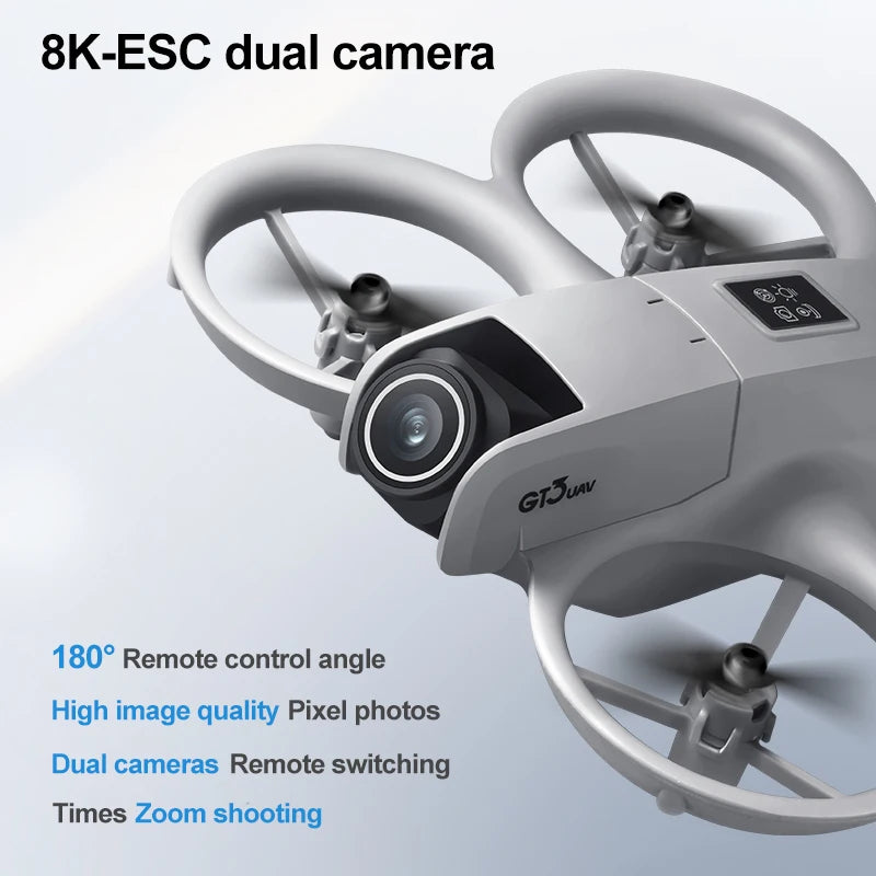GT3 RC Drone – 8K Dual Camera, Obstacle Avoidance & GPS Quadcopter