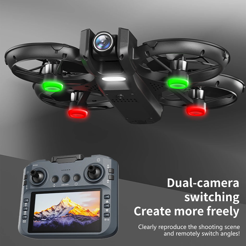 Professional Camera Drone 10km Optical Flow Hover Dual Switch 360° 4K HD Video WiFi Remote Control Aerial Photography Drone