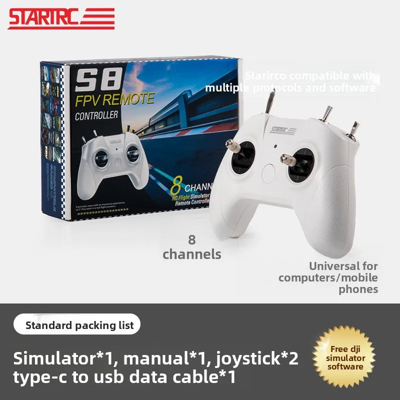 Drone Training Simulator Game Controller for DRL/DCL/LIFTOFF/UNCRASHED/TryPFPV/Freerider - Remote Control Flight Simulator