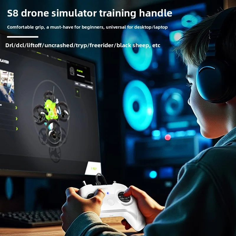Drone Training Simulator Game Controller for DRL/DCL/LIFTOFF/UNCRASHED/TryPFPV/Freerider - Remote Control Flight Simulator